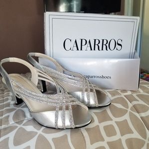 BRAND NEW! Caparros Silver Twilight heels